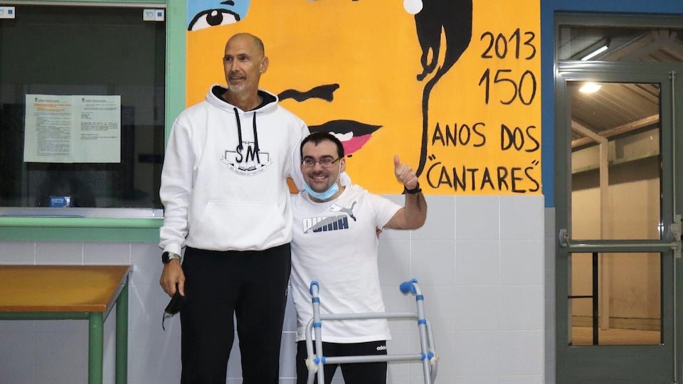 Juan Diaz e Adrian Torrado no IES de Baio neste novembro de 2022