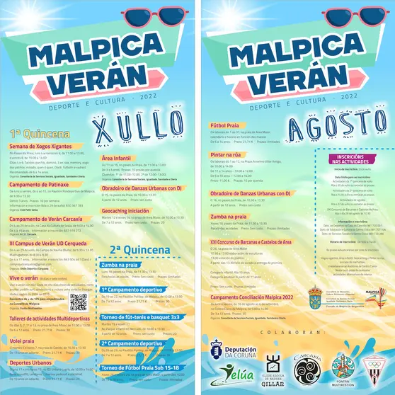 Folletos Malpica Verán xuño 22 3