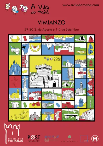 Cartel 'A vila do mañá 2022' en Vimianzo