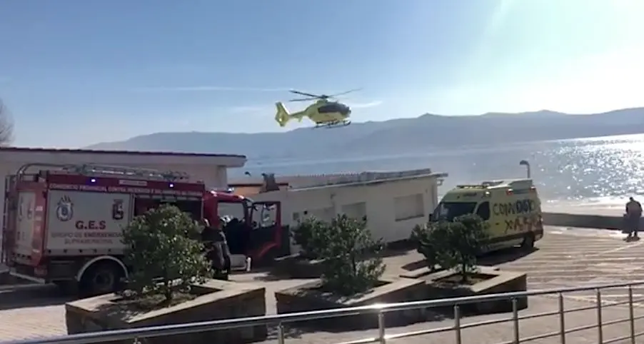 Evacuacion do mergullador de Muros