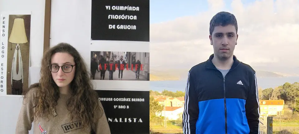 Chealse Gonzalez e Brais Vazquez a Olimpiada de Filosofia 2019