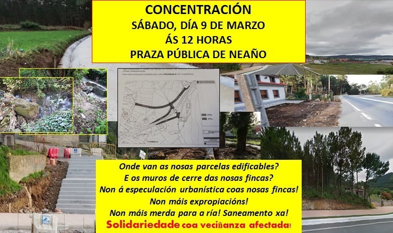 Concentracion vecinos de Neano contra especulacion urbanistica en Cabana copia