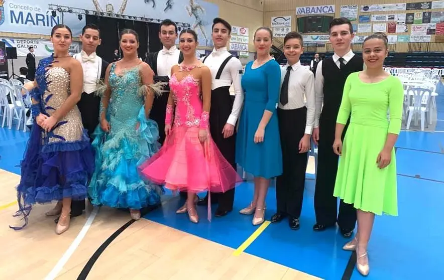 Equipo de Baile Standar do Club Arte e Movemento en Marin