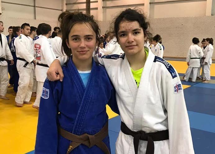 Naira Blanco e Lucia Perez no Campionato de Espana de Judo
