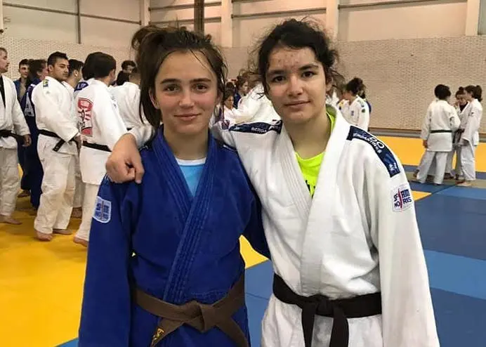 Naira Blanco e Lucia Perez no Campionato de Espana de Judo