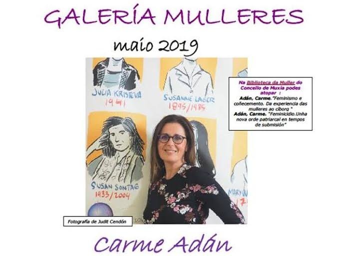 Carme Adan na Galeria Mulleres de Muxia-Maio 2019