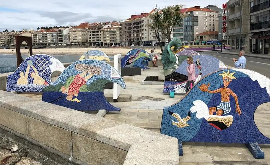 Os murais de Azulexo de Lar das Olas en Sanxenxo