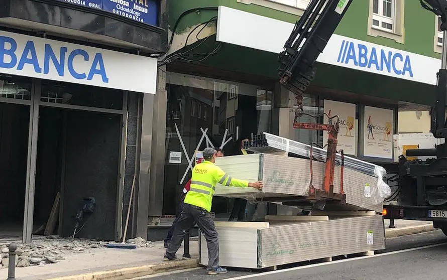 Obras na oficina da Banca de Cee