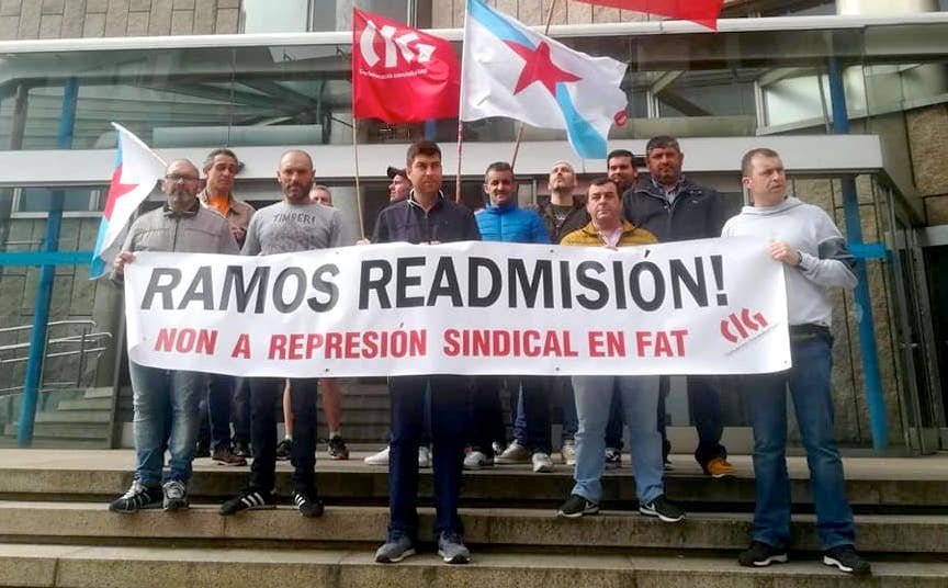 Concentracion na Coruna pola readmision de Ramos en Ferroatlantica