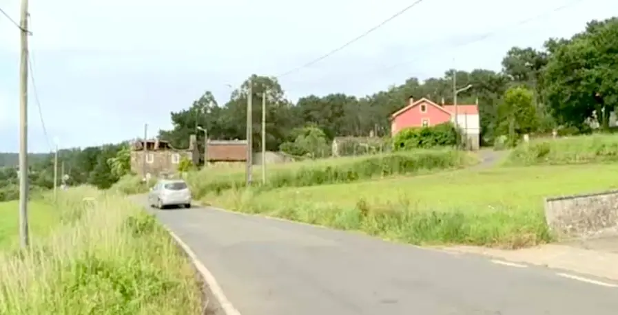 Zona na Rectoral de Corcoesto onde tivo lugar o suceso