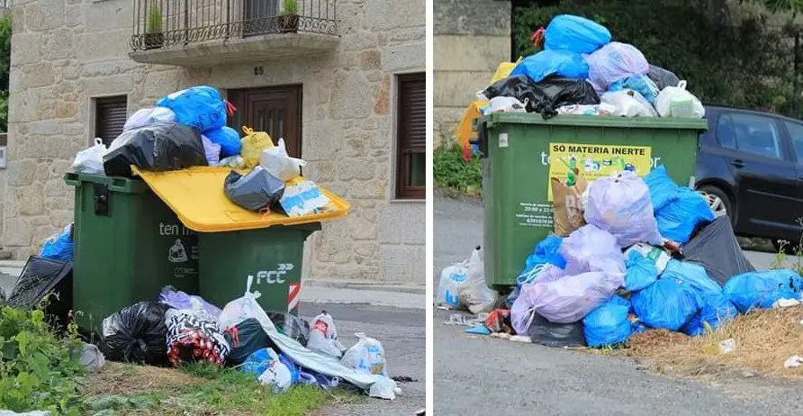 Lixo acumulado en Muros durante estes dias