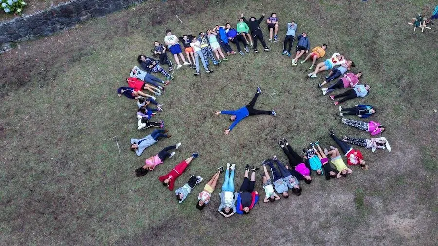 Foto aerea do Campamento do Eugenio Lopez en Estorde-Foto-Rafa QUintans