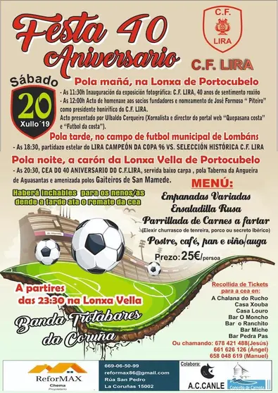 Festa do 40 aniversario do CF Lira