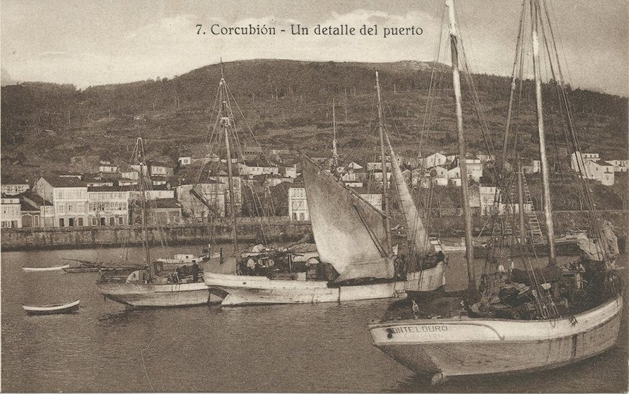 Detalle del Corcubión de principios del siglo XX-Foto Tanarro-Archivo Aquiles