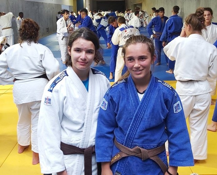 Lucia Pazos e Naira Blanco coa Seleccion Nacional de judo en Andorra