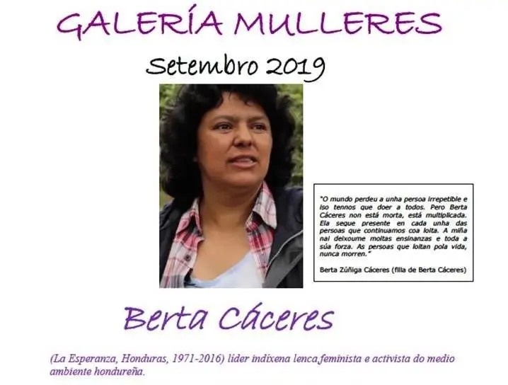 Berta Caceres na Galeria Mulleres