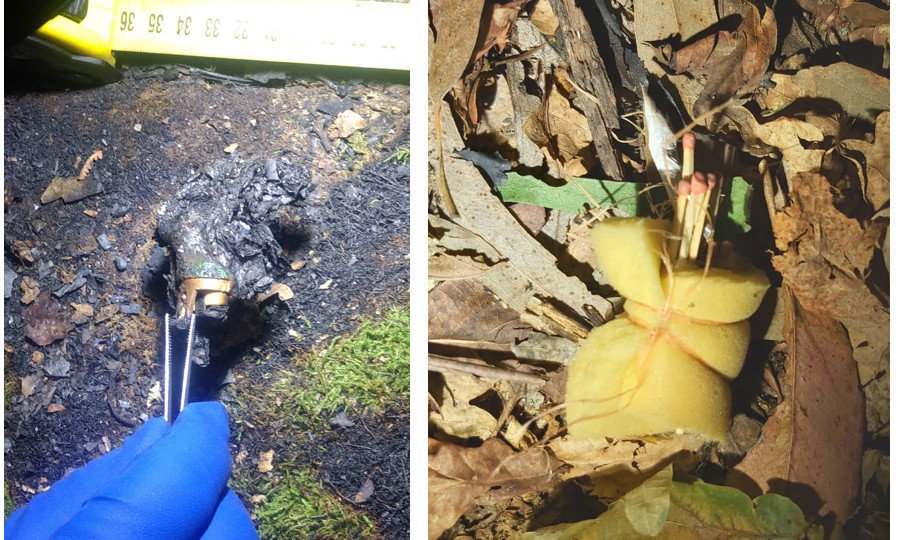 Artefactos incendiarios atopados nos incendios de Galicia