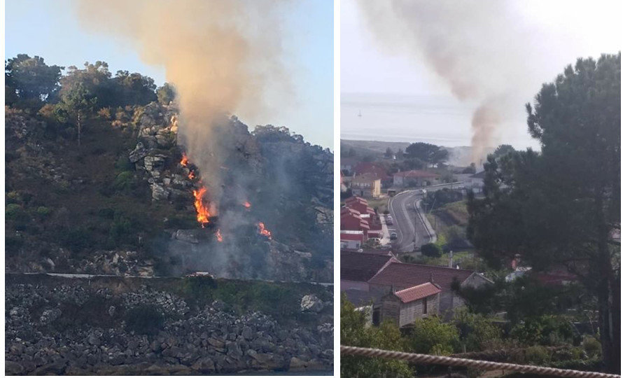 Incendio en Faro Rebordino Louro-Muros