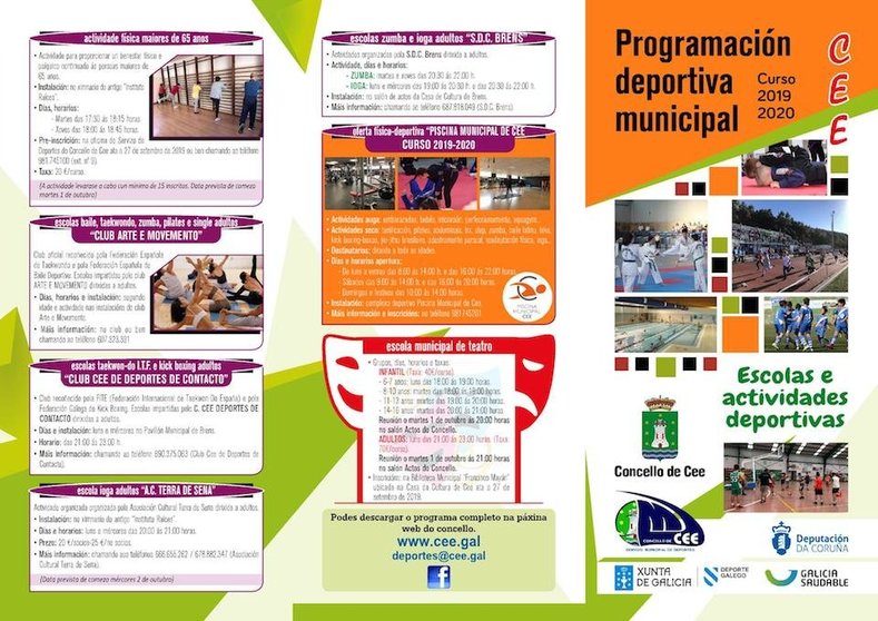 Programa Deportivo Municipal Concello de Cee 2019