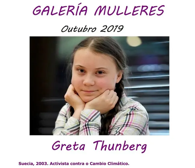 greta thunberg na Galeria Mulleres de Muxia