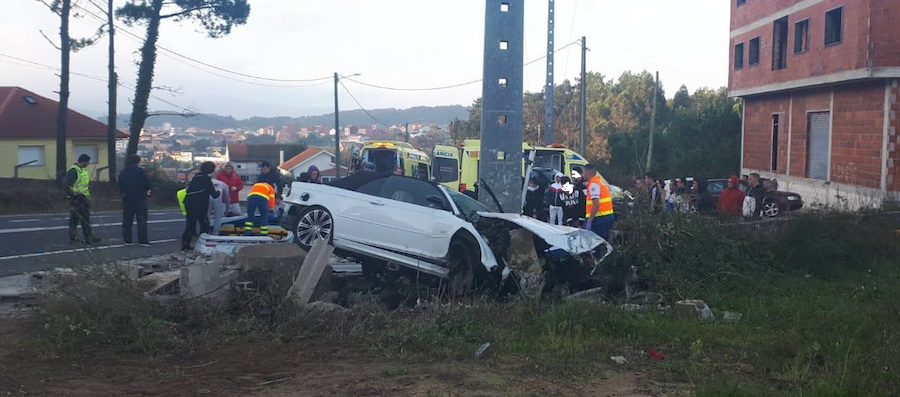 Accidente a entrada de Camarinas