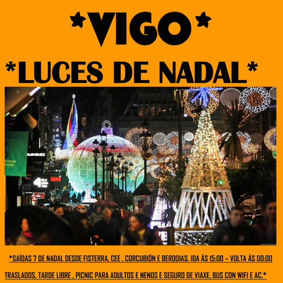 Viaxes a Vigo dende a Costa da Morte para ver a iluminacion de Nadal