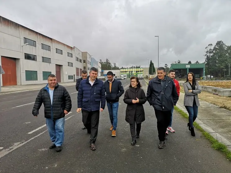 Visita do Delegado da Xunta na Coruña ao polígono de Santa Comba.