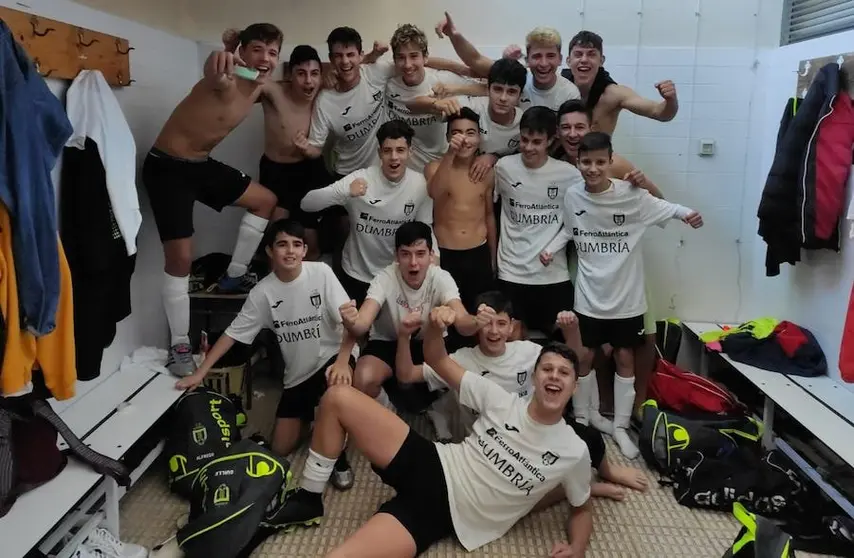 Dumbria cadete tras vencer ao Deportivo