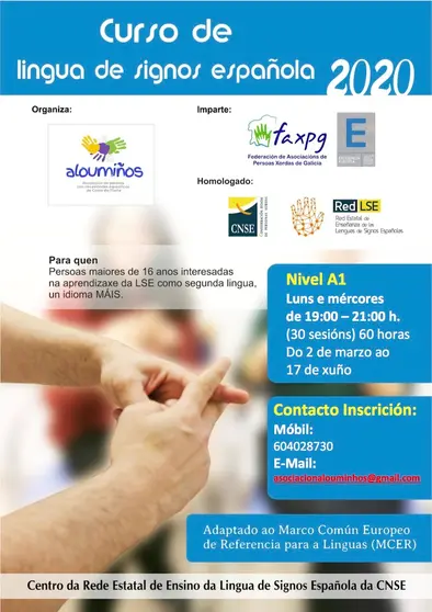 Curso Lingua de Signos ALOUMIÑOS en Carballo