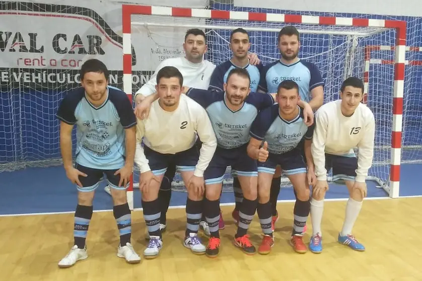 Equipo do San Cristivo na Liga de FS de Santa Comba e Negreira