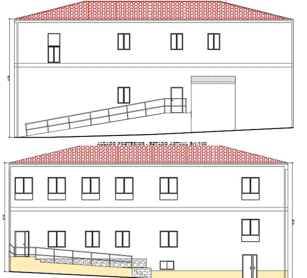 Plano da ampliacion da CAsa Cultura Brens-Cee