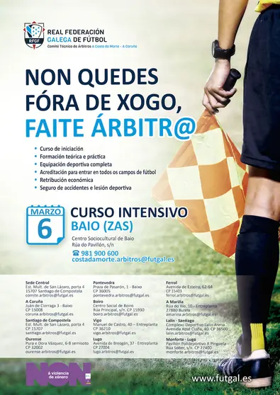 CARTEL-Curso Arbitro Costa da Morte RFGF-Baio