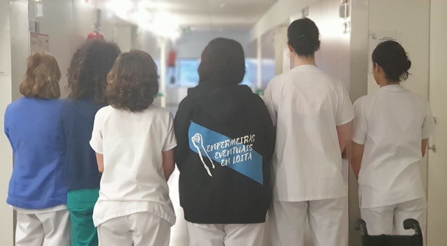 Enfermeiras en loita no Hospital de Santiago