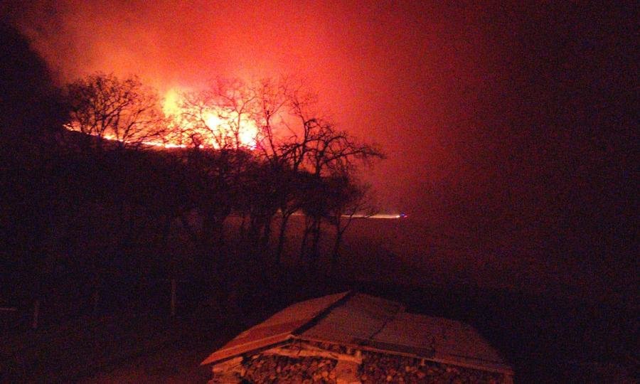 Incendio no monte de Barilongo-Santa Sabina-Santa Comba