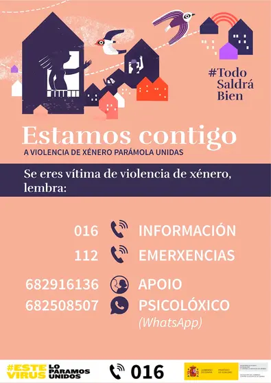 Estamos contigo-Campana Vitimas Violencia Xenero-Telefonos