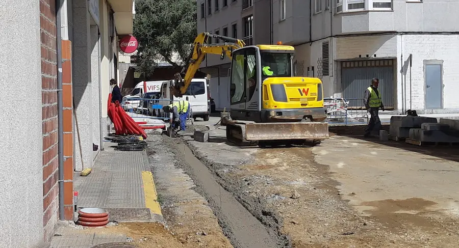 Reactivacion das Obras rúa David Mallo na Laracha