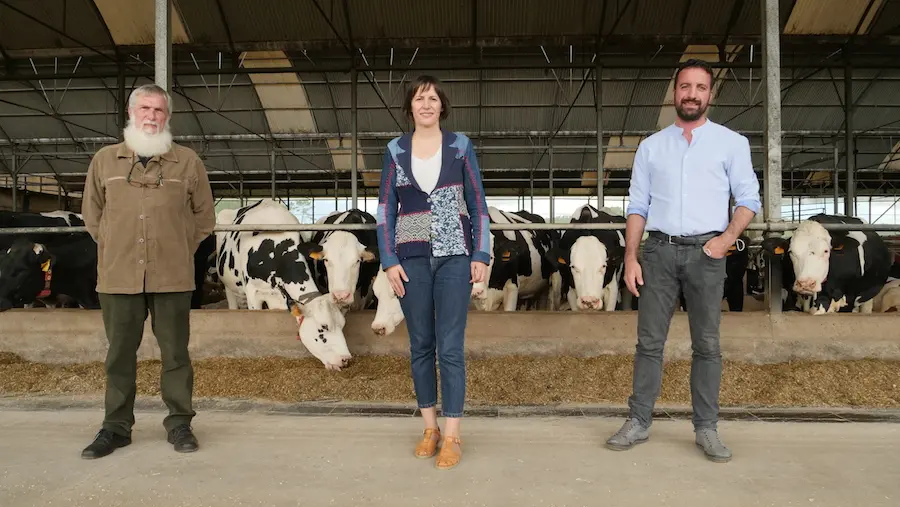 Foto Pontón, Xosé Luís Rivas e o alcalde de Mazaricos