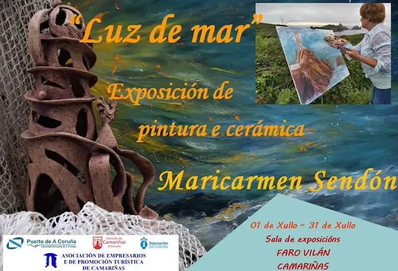 cartel exposición Maricarmen Sendón no Faro Vilan