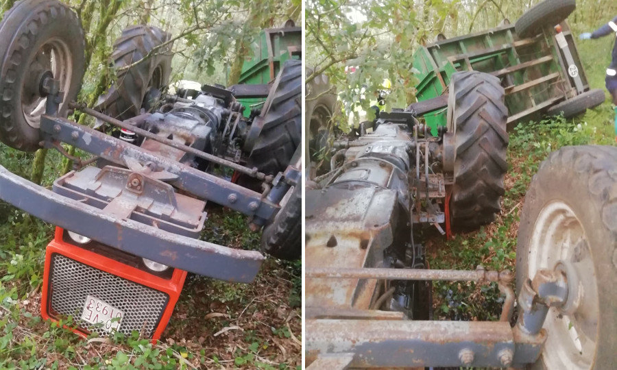 Accidente de Tractor en Santa Comba