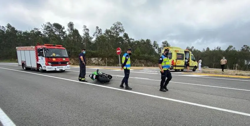 Accidente en Malpica dun motorista 2