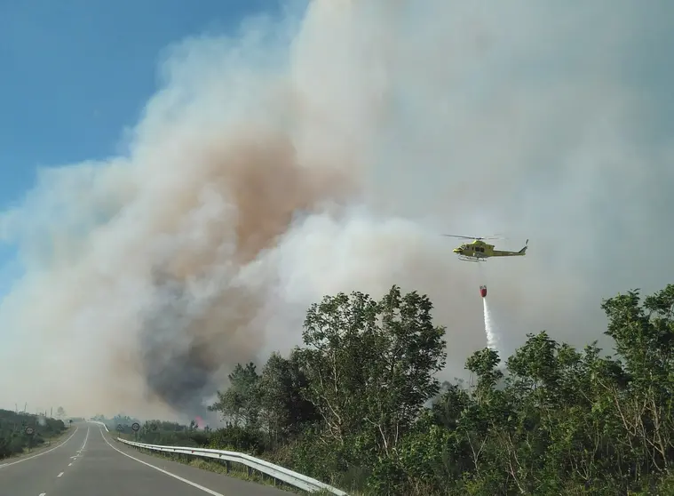 Incendio en Carnota-Quilmas