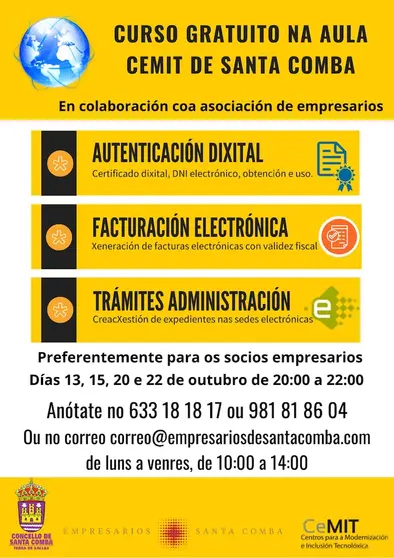 Cursos dixitalizacion en Santa Comba 1