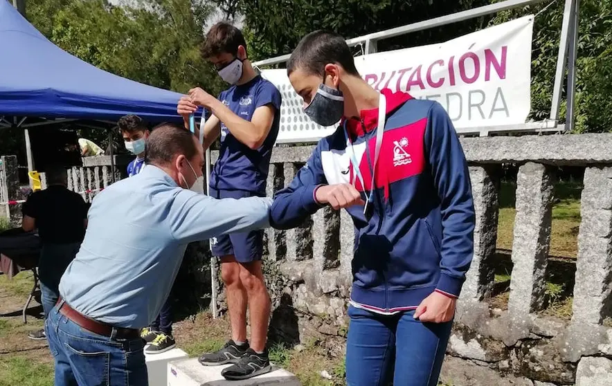 Martín Fernández Romar do Piraguismo Dumbria bronce en Mondariz