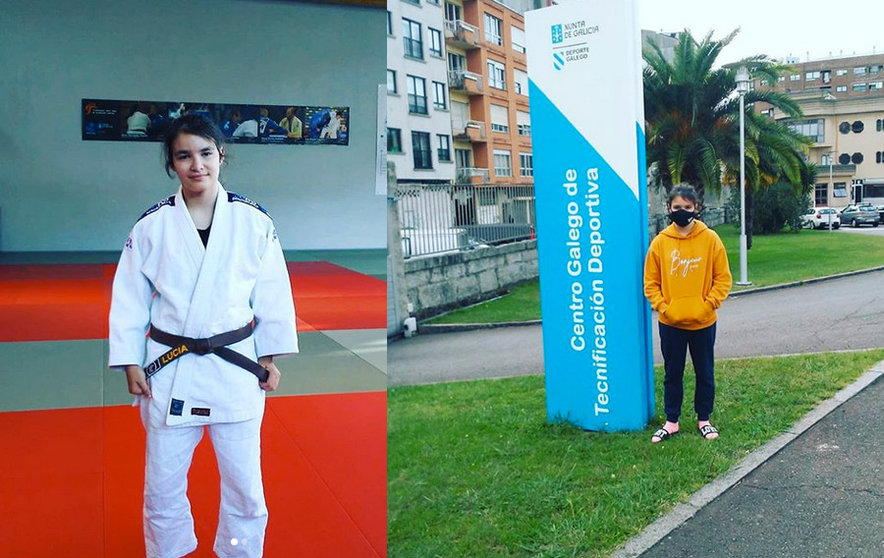 Lucia Pazos judoaka do Club Bergantinos no Centro de Tecnificacion de Pontevedra