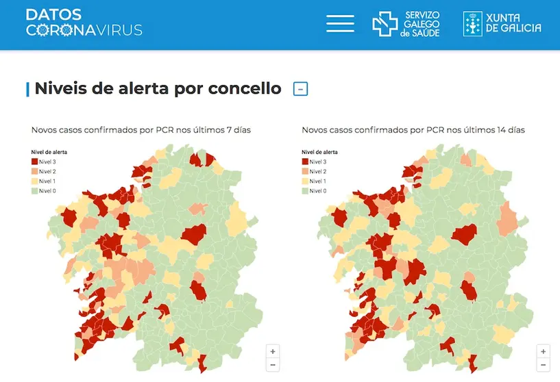 Mapa Concellos COVID 03-11-2020