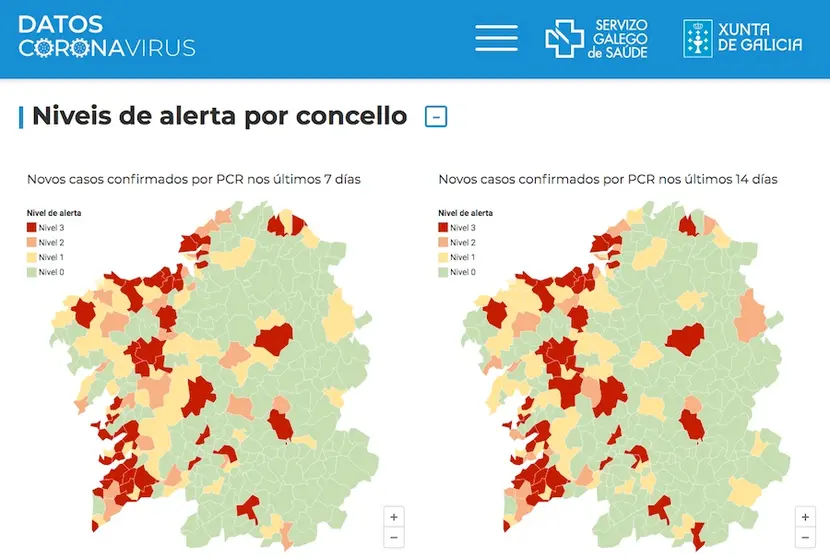 Mapa coronavirus galicia 04-11-2020