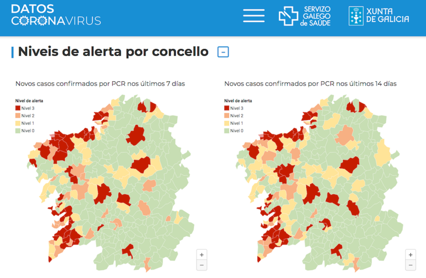 Mapa Covid Galicia 09-11-2020