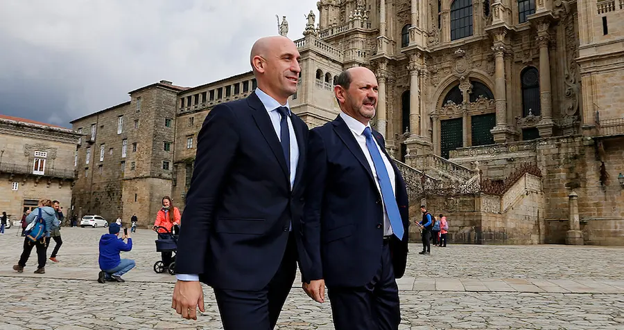 Rubiales e Louzan en Santiago