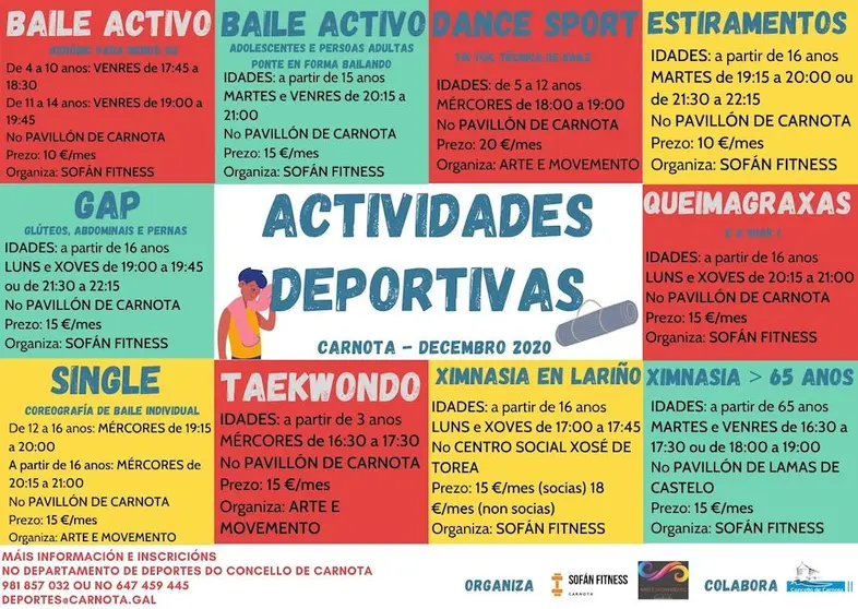 CARTEL ACTIVIDADES DEPORTIVAS Nadal carnota 2020