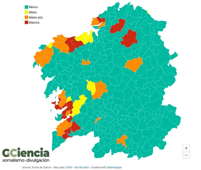 Mapa covid restricions GCiencia